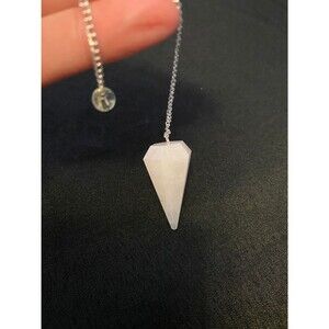 Reiki Infused Rose Quartz Crystal Pendulum for Scrying